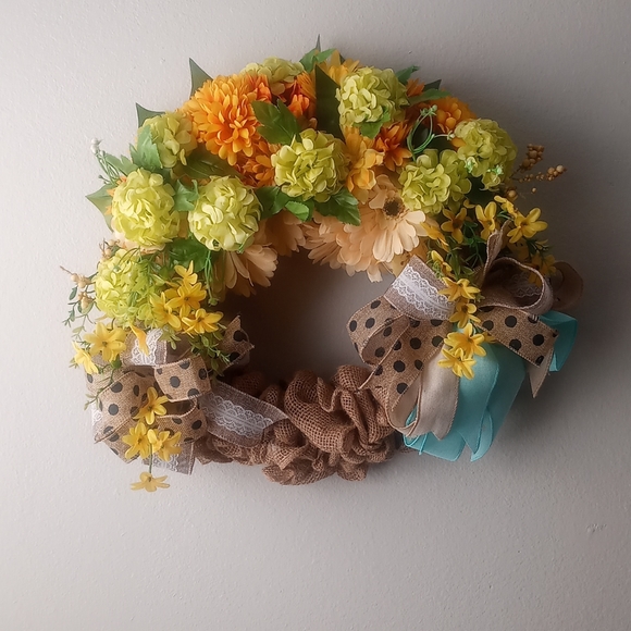 Hand Crafted Other - Spring Floral Wreath